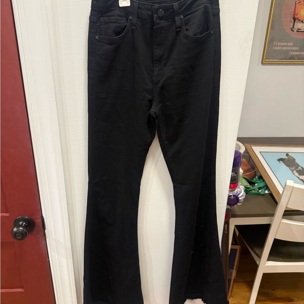 Just Black Women's Flare Jeans in Classic Black - Picture 6 of 6